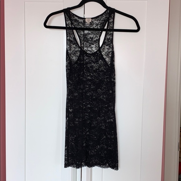 Wilfred Black Lace Long Tank - Picture 1 of 2